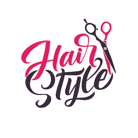 450x450 Hair Salon Logo Beauty Vector Lettering Custom Handmade