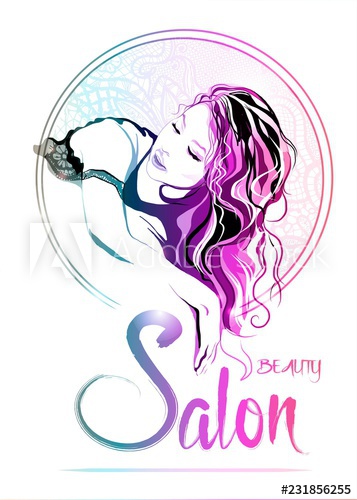 357x500 Beauty Female Face Logo Salon Logo Design