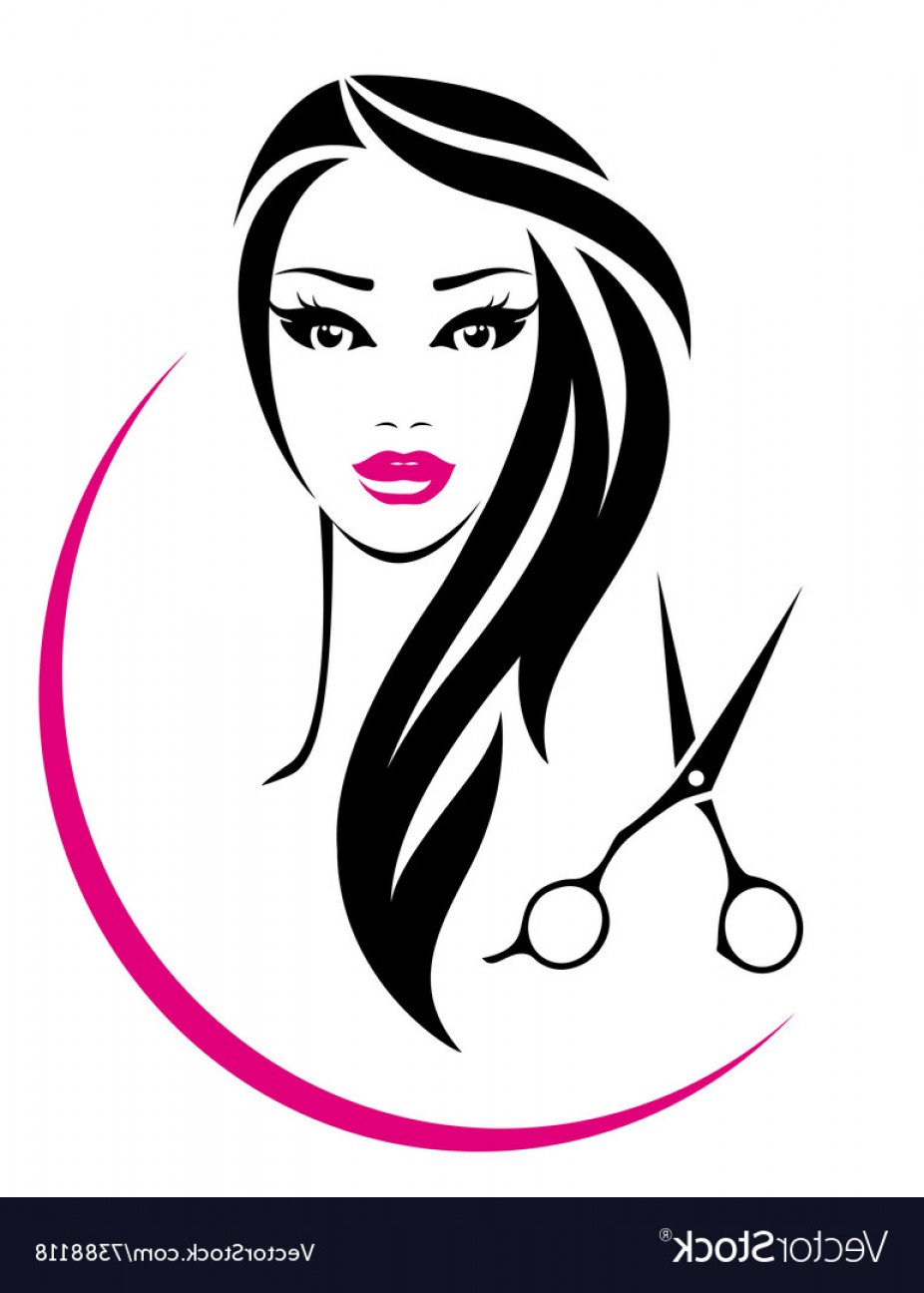 926x1296 Hair Salon Sign With Pretty Woman And Scissors Vector Cqrecords