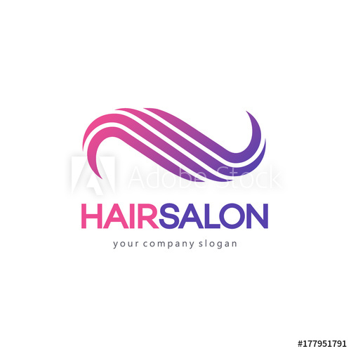 500x500 Hair Salon Vector Logo Template