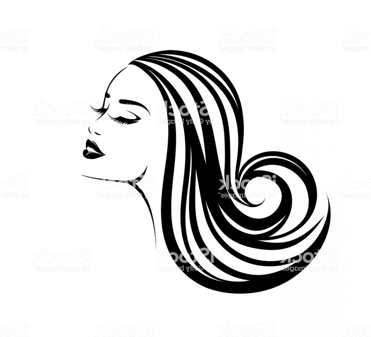 1228x1117 Beautiful Woman With Long Wavy Hair And Elegant Makeup Beauty