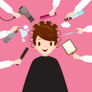 300x300 Relaxing Woman In Hair Salon Vector Soidergi