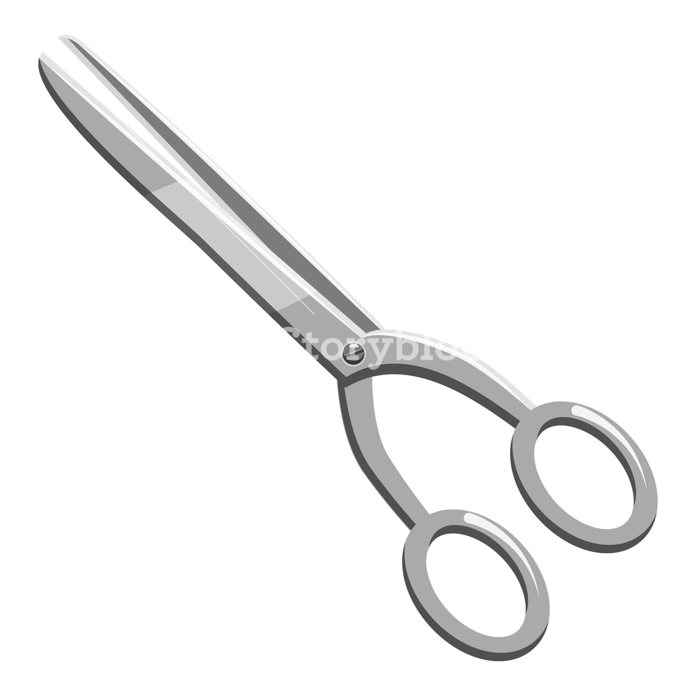 1000x1000 Hair Cutting Scissors Icon Gray Monochrome Illustration Of Hair