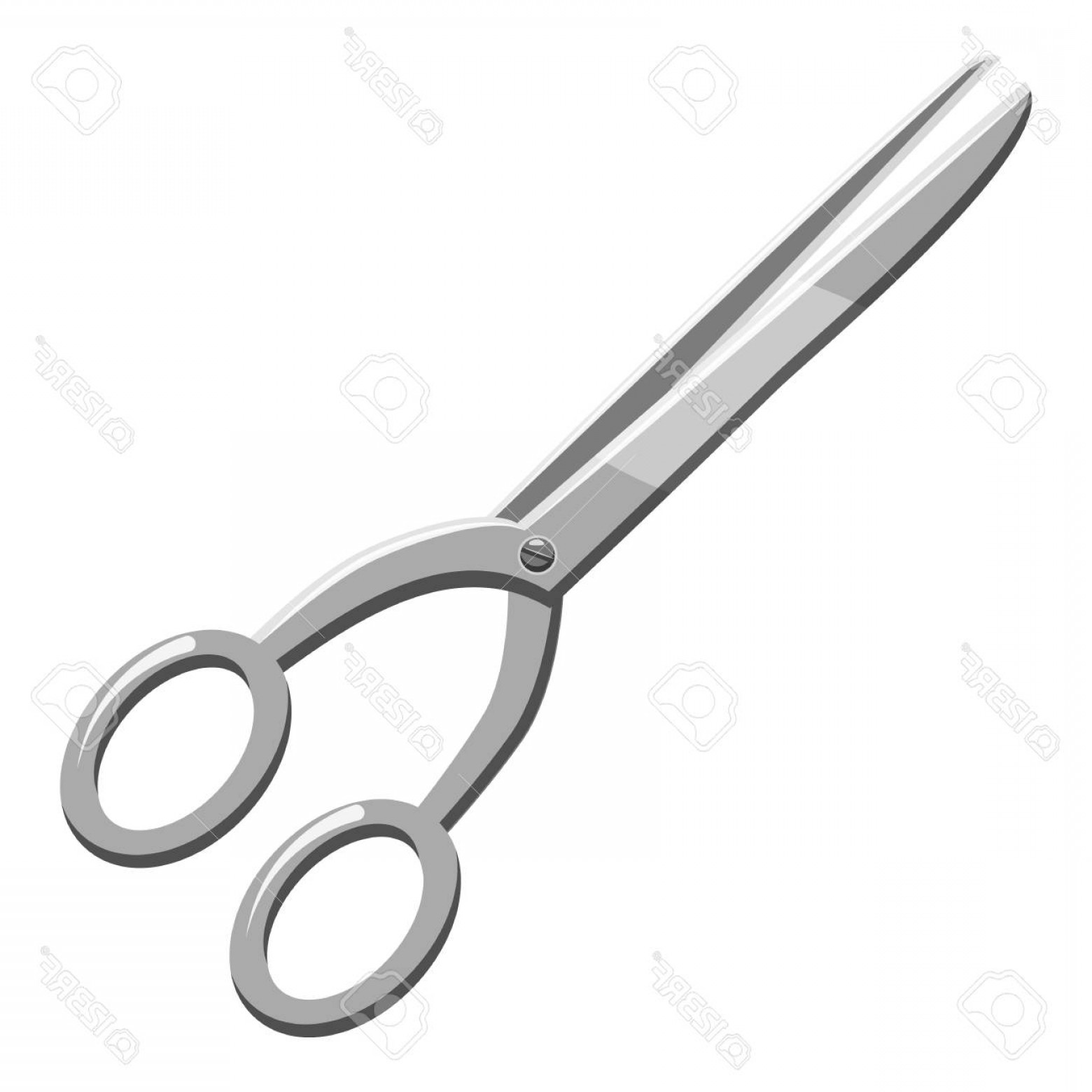 1560x1560 Photostock Vector Hair Cutting Scissors Icon Gray Monochrome