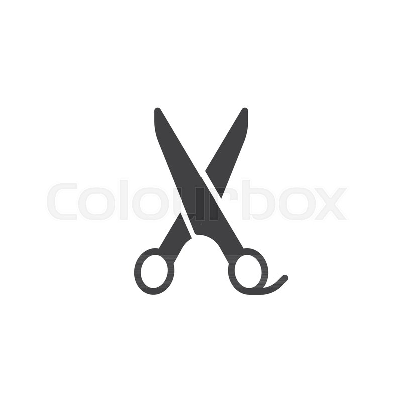 800x800 Barber Scissors Vector Icon Filled Stock Vector Colourbox