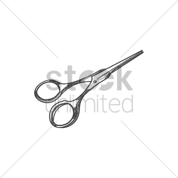 Hair Cutting Shears Vector Image 600x600 Hair Cutting Shears Vector Image