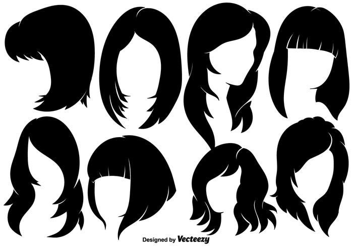 Beautiful Woman With Hairstyles Silhouettes 700x490 Beautiful Woman With Hairstyles Silhouettes