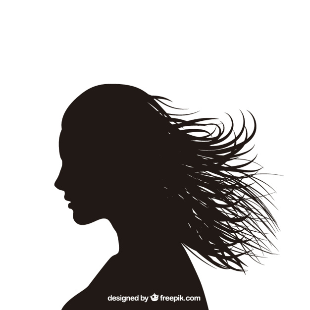 Silhouette Of Woman With Waving Hair Vector Free Download 626x626 Silhouette Of Woman With Waving Hair Vector Free Download
