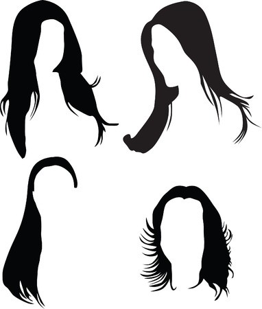 Women Hair Silhouette Royalty Free Vector Graphics 382x450 Women Hair Silhouette Royalty Free Vector Graphics