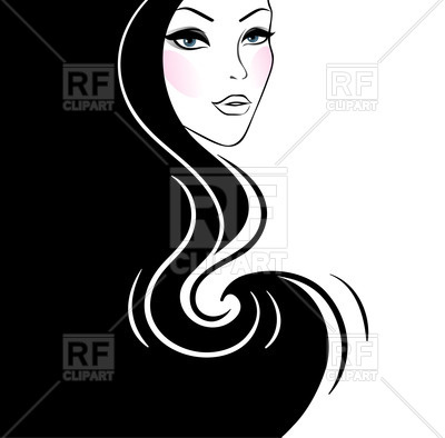 Beautiful Woman's Silhouette With Long Hair Vector Image Of People 400x394 Beautiful Woman's Silhouette With Long Hair Vector Image Of People