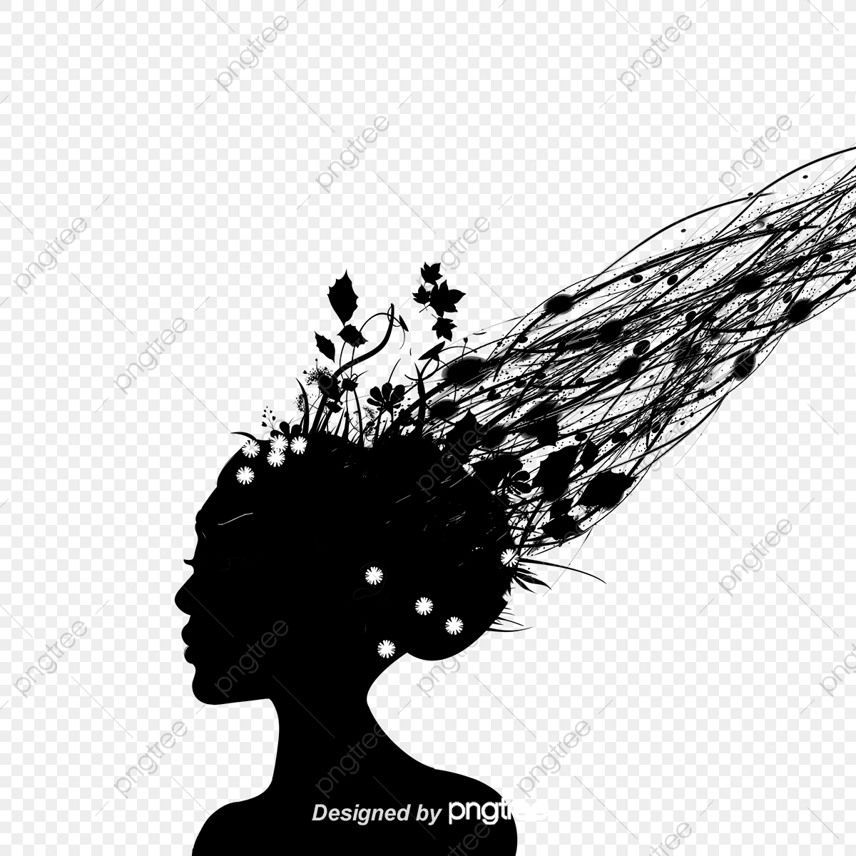 Hair Silhouette Vector