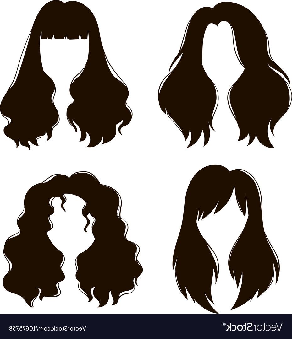 Hair Silhouette Vector at Vectorified.com | Collection of Hair ...