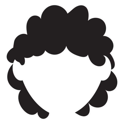 512x512 Short Curly Hair Silhouette