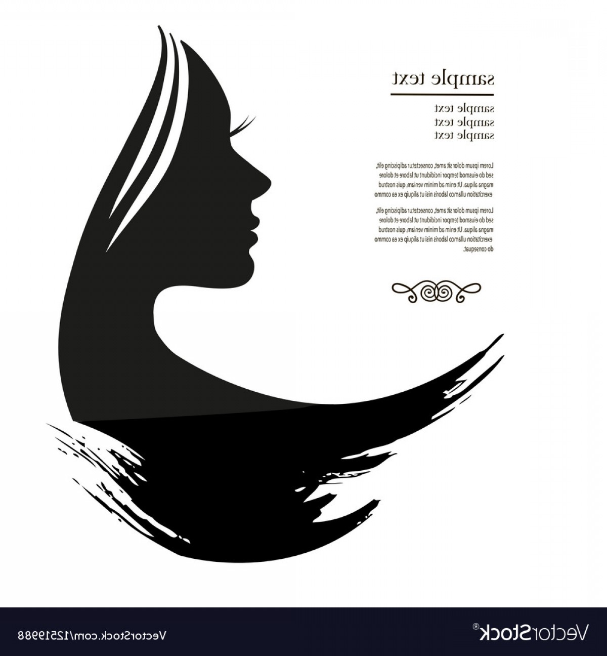 1200x1296 Silhouette Of A Young Woman With Long Hair Vector Soidergi