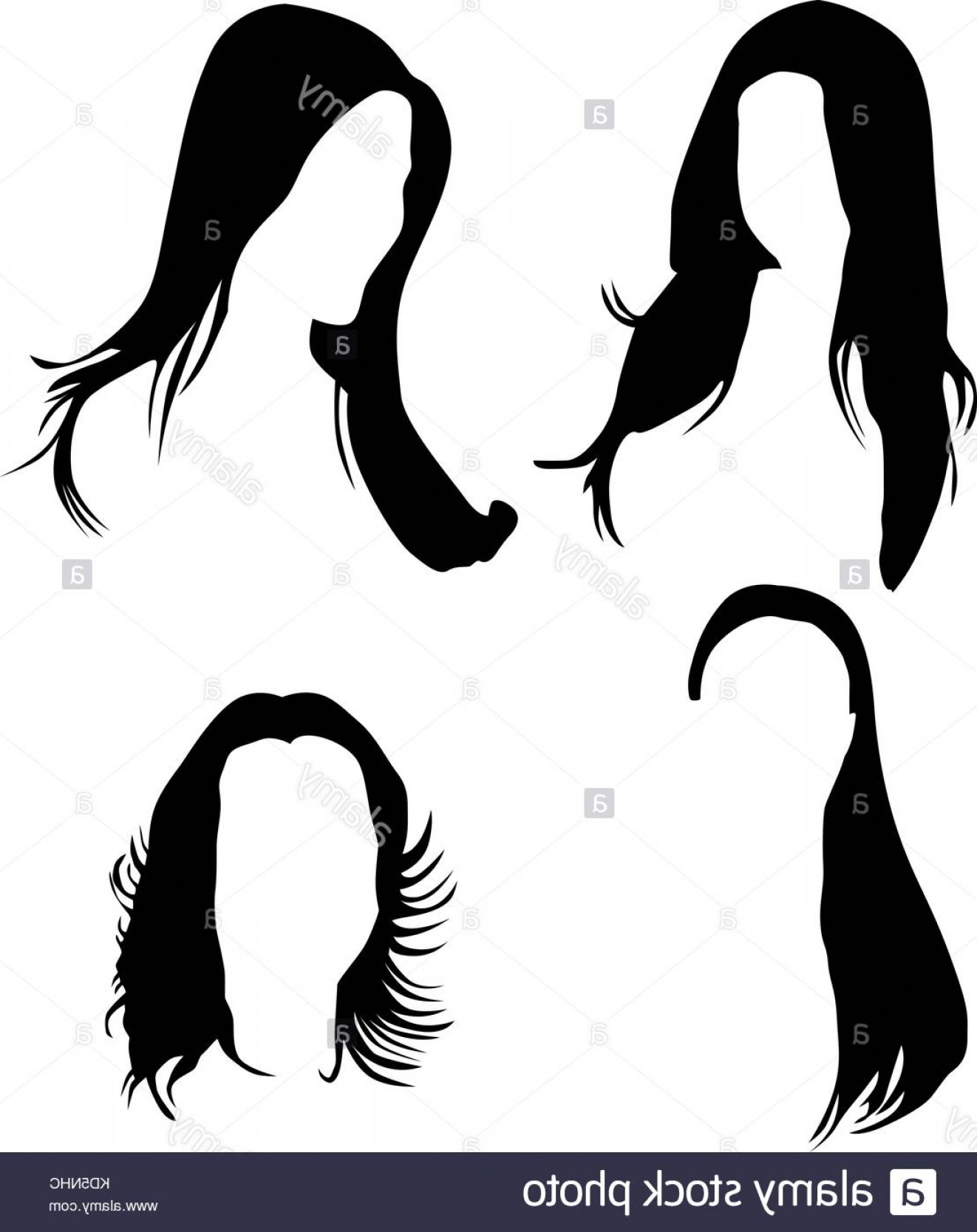 1322x1668 Stock Image Women Hair Silhouette Vector Soidergi