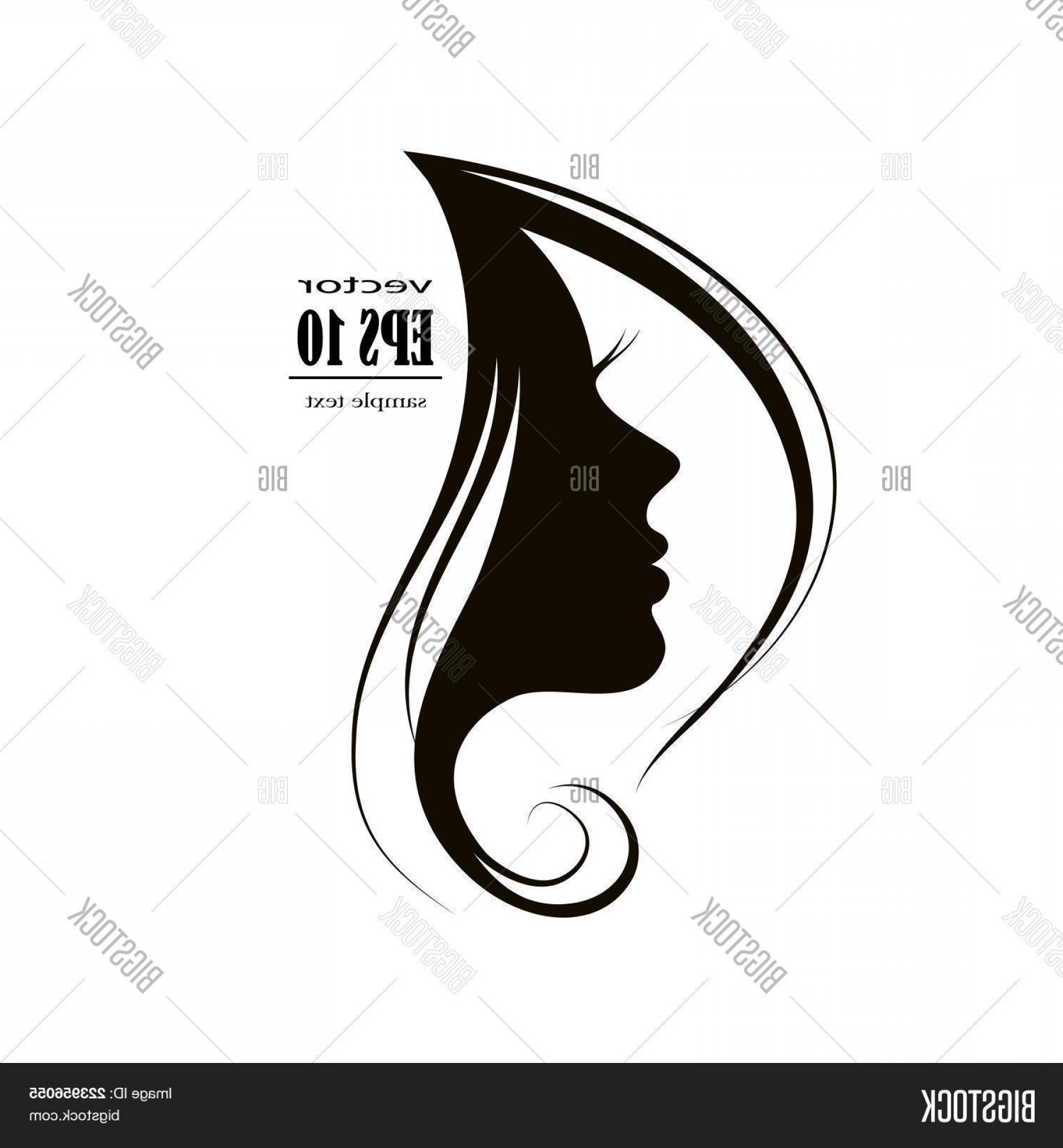 1800x1944 Stock Vector Beauty Woman Face Silhouette In Profile Hair Fashion