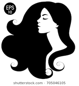 260x280 Black Hair Silhouette