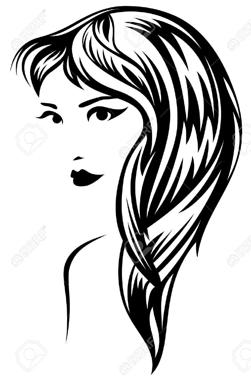 853x1300 Hairstyle Silhouette