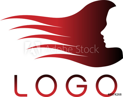 500x396 Vector Hair Silhouette Logo Icon