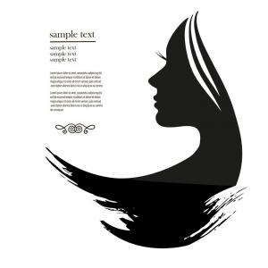 300x300 Hair Vector Hairstyle Silhouette Front Back Side View Catchsplace