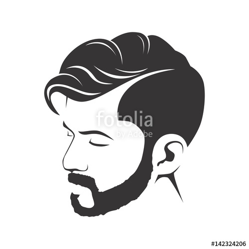 500x500 Men Haircut Hairstyle With Beard Stock Image And Royalty Free