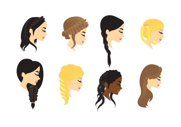 700x490 Plait Hair Vector