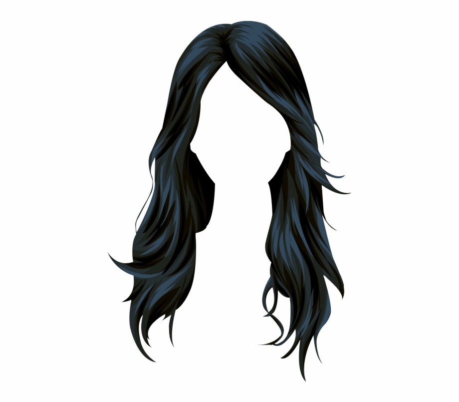 920x805 Wig Stardoll Long Hair Vector Black Clipart