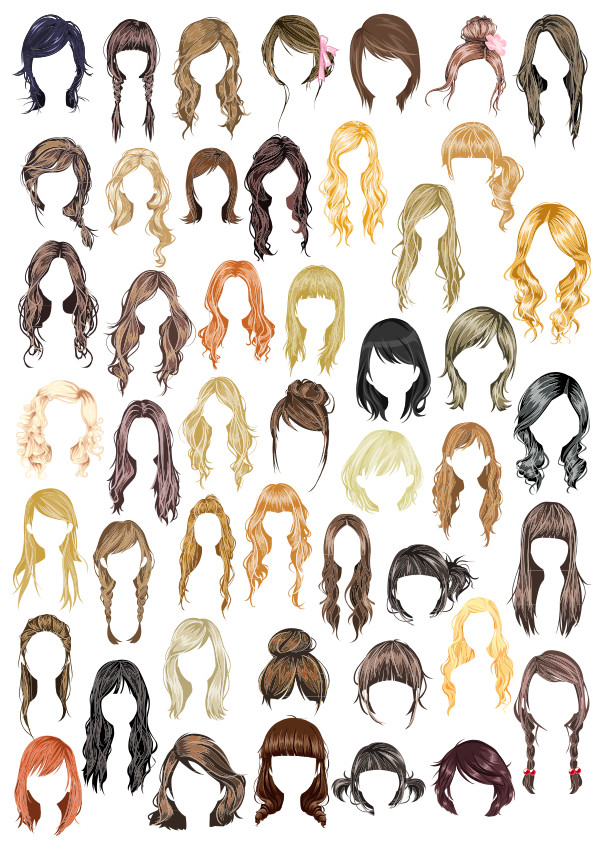 Hair Vector Free Download at Vectorified.com | Collection of Hair ...