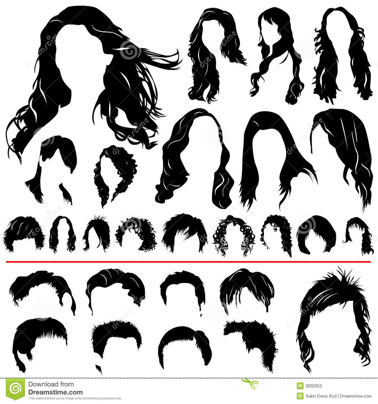 Hair Vector Free Download at Vectorified.com | Collection of Hair ...