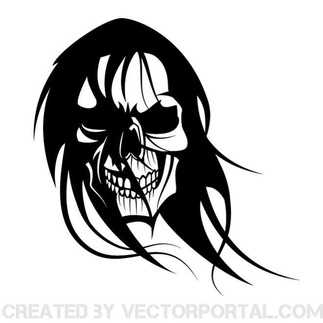Skull With Long Black Hair Free Vector Free Vectors Ui Download 660x660 Skull With Long Black Hair Free Vector Free Vectors Ui Download