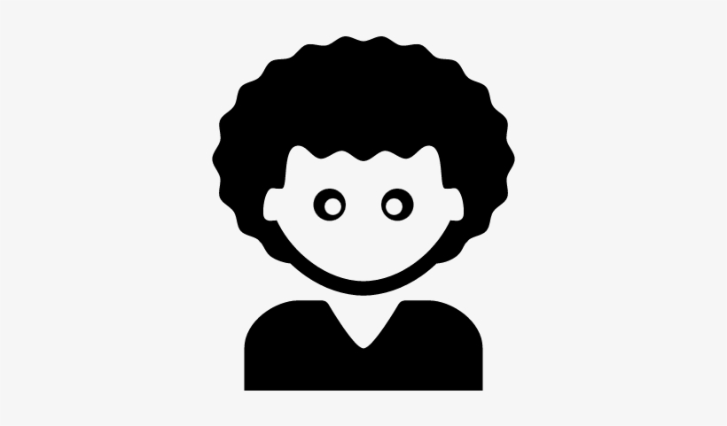 820x481 Young Man With Short Black Curly Hair Vector