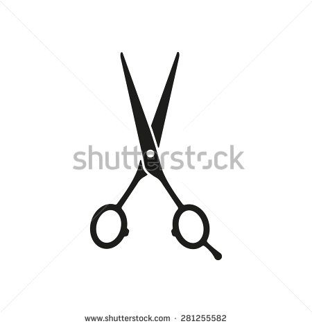 450x470 The Hairdressing Scissors Icon Barbershop Symbol Flat Vector