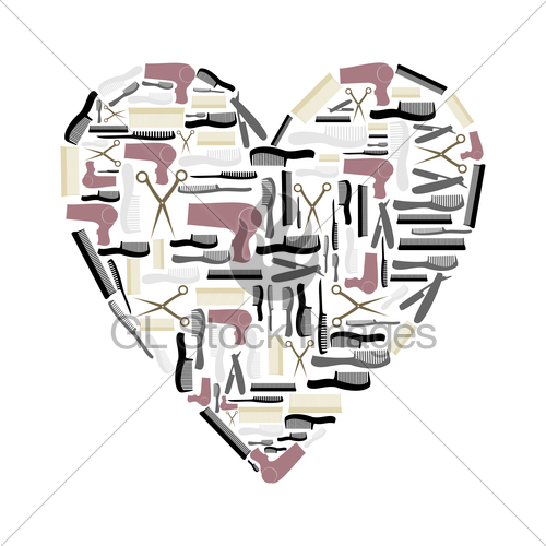 500x500 Hairdresser,vector Gl Stock Images