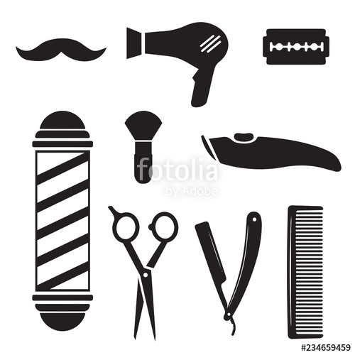 500x500 Barbershop Set Of Devices Everything You Need For A Hairdresser