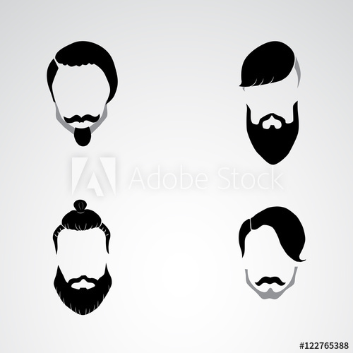 500x500 Hipster Hairstyle Vector Art