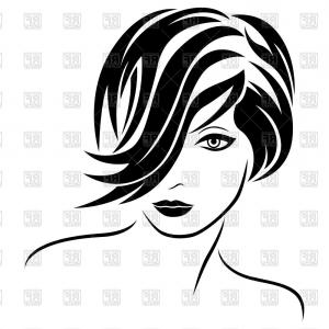 300x300 Beautiful Fashion Woman With High Bun Hairstyle Vector Clipart