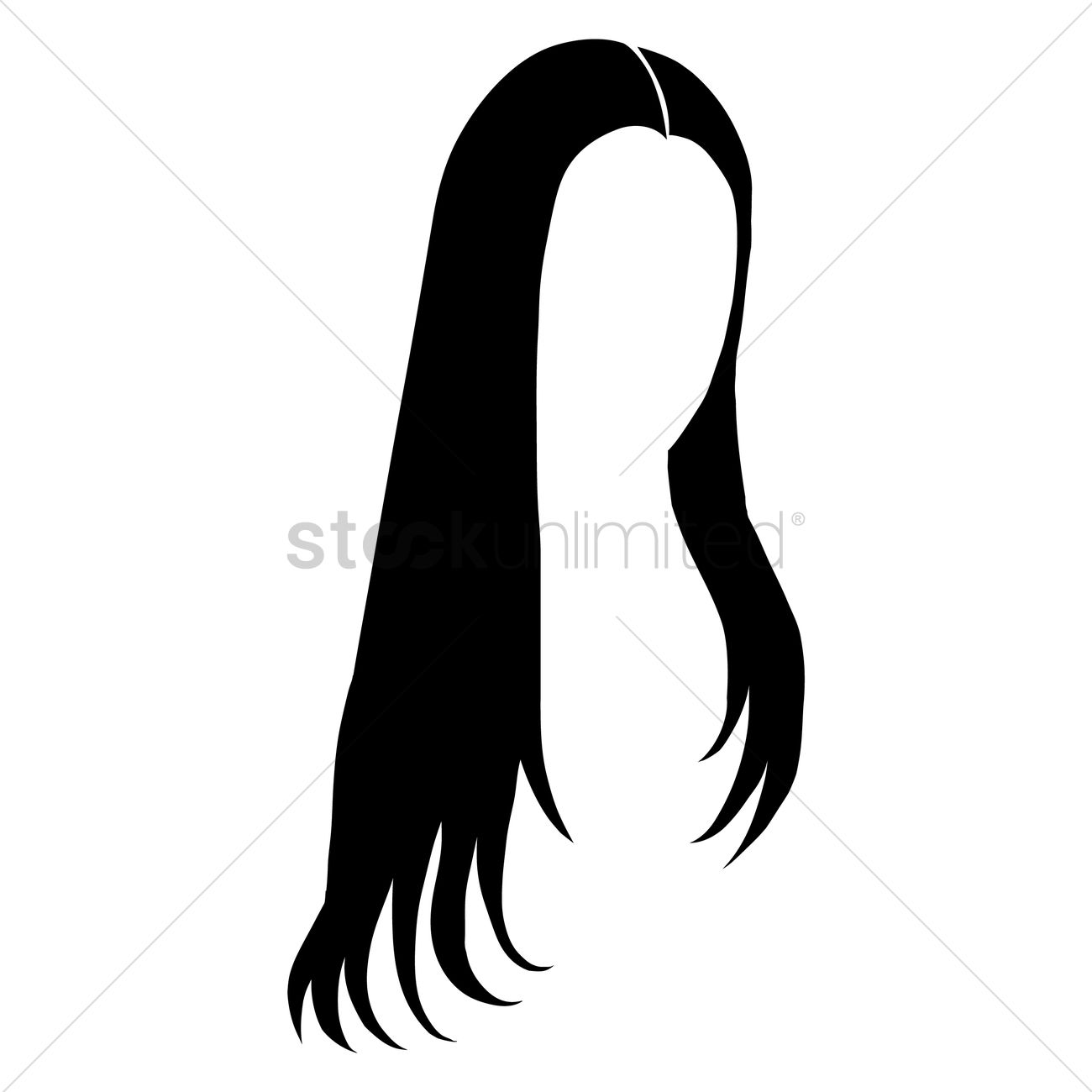 1300x1300 Woman With Long Hairstyle Vector Image