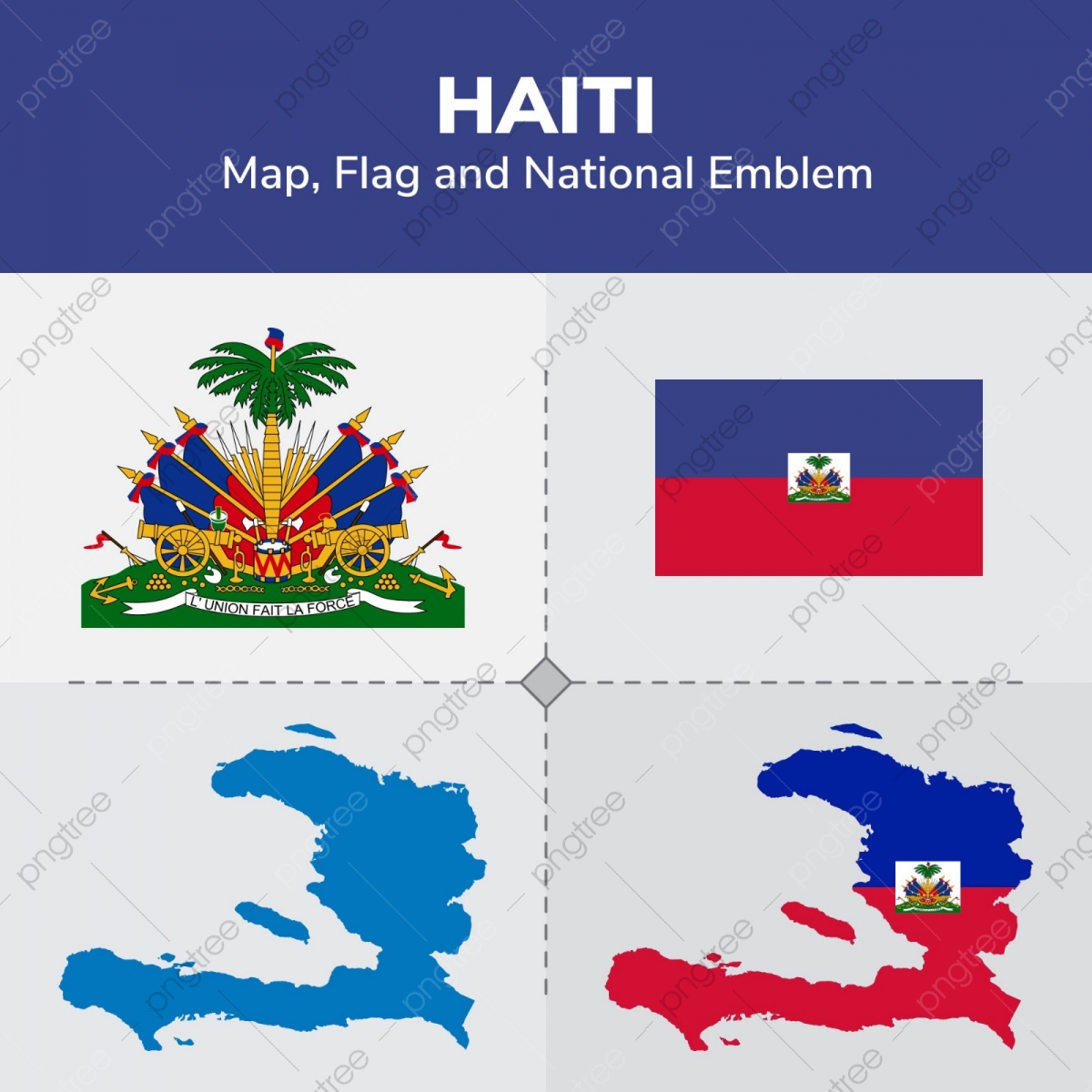 1200x1200 Haiti Map Flag And National Emblem, Continents, Countries, Map Png