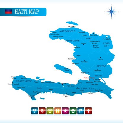 416x416 Haiti Vector Map Stock Vectors