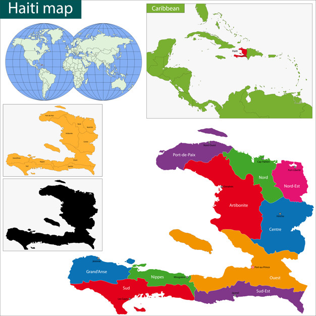 626x626 Haiti Map Vector Premium Download
