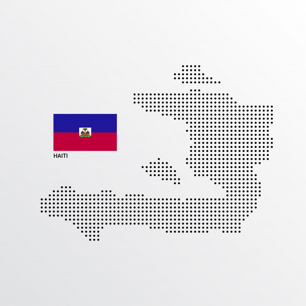626x626 Haiti Map Design With Flag And Light Background Vector Vector