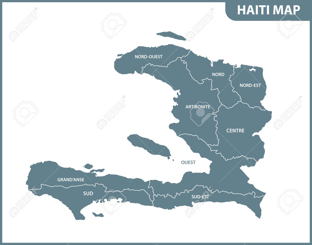 1300x1021 Map Of Haiti With Regions Download Them And Print