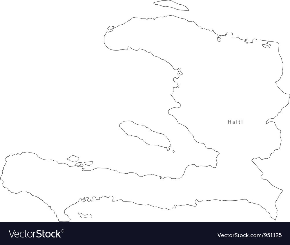 1000x845 Blank Map Of Haiti Black White Outline Vector
