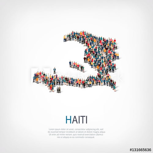 500x500 People Map Country Haiti Vector