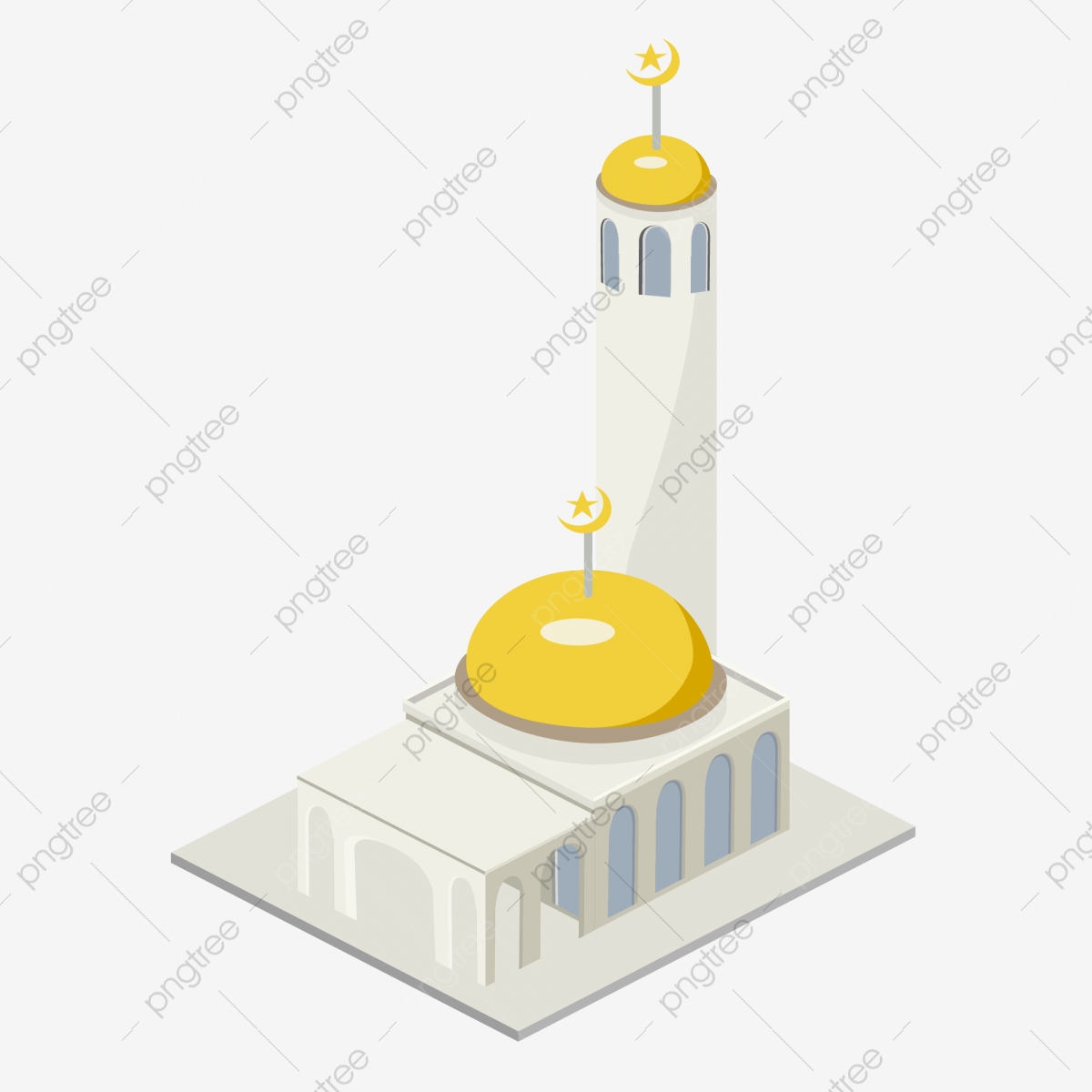 1200x1200 Color Watercolor Halal Building Vector, Color Vector, Watercolor