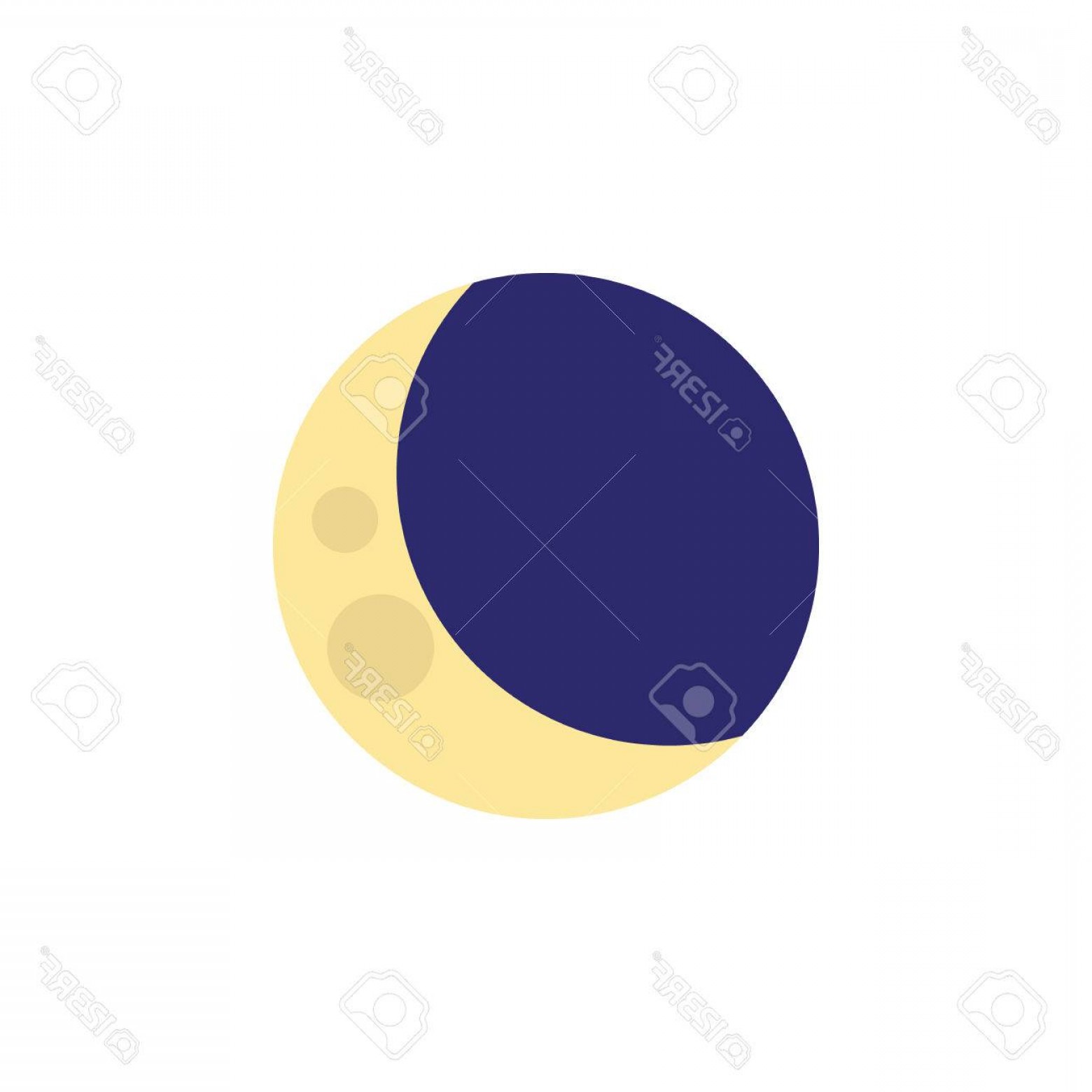 Photostock Vector Isolated Crescent Flat Icon Half Moon Vector 1560x1560 Photostock Vector Isolated Crescent Flat Icon Half Moon Vector
