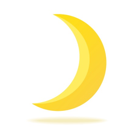 Cute Crescent Isolated On White Background Half Moon Vector 450x450 Cute Crescent Isolated On White Background Half Moon Vector