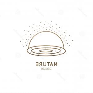 300x300 Logo Half Sun Vector Simple Nature Linear Icon Landscape Lake