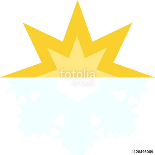 500x500 Half Sun Half Snowflake Icon Stock Image And Royalty Free Vector