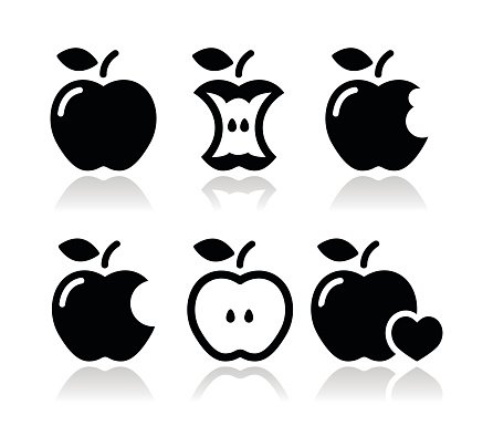 Apple, Apple Core, Bitten, Half Vector Icons Premium Clipart 446x385 Apple, Apple Core, Bitten, Half Vector Icons Premium Clipart